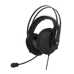 Asus TUF Gaming H7 7.1 Gaming Headset, 53mm Driver, 3.5mm Jack (USB Adapter), Boom Mic, Virtual Surround, Stainless-Steel Headba