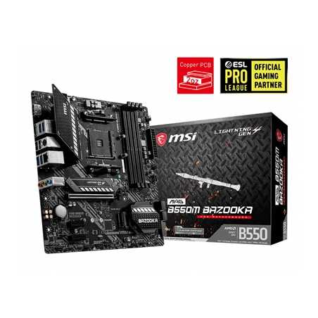 MSI MAG B550M BAZOOKA AMD Socket AM4 Micro ATX HDMI/DisplayPort Dual M.2 Motherboard