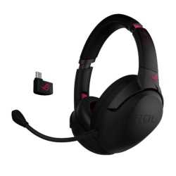 Asus ROG Strix Go 2.4 Wireless Gaming Headset, USB-C/3.5 mm Jack, AI Noise-Cancelling Mic, 25 Hour Battery Life, Electro Punk