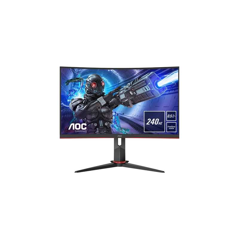 AOC C27G2ZE/BK 27" LED Widescreen HDMI/ DisplayPort Freesync 0.5ms Frameless Curved Monitor