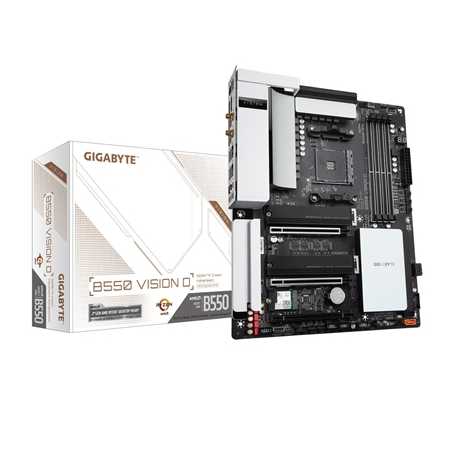 Gigabyte B550 VISION D AMD Socket AM4 ATX DisplayPort/HDMI Dual USB 3.2 C Dual LAN WiFI ax Motherboard