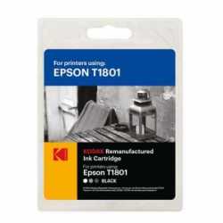 Kodak Remanufactured Epson T1801 Black Inkjet Ink, 12ml