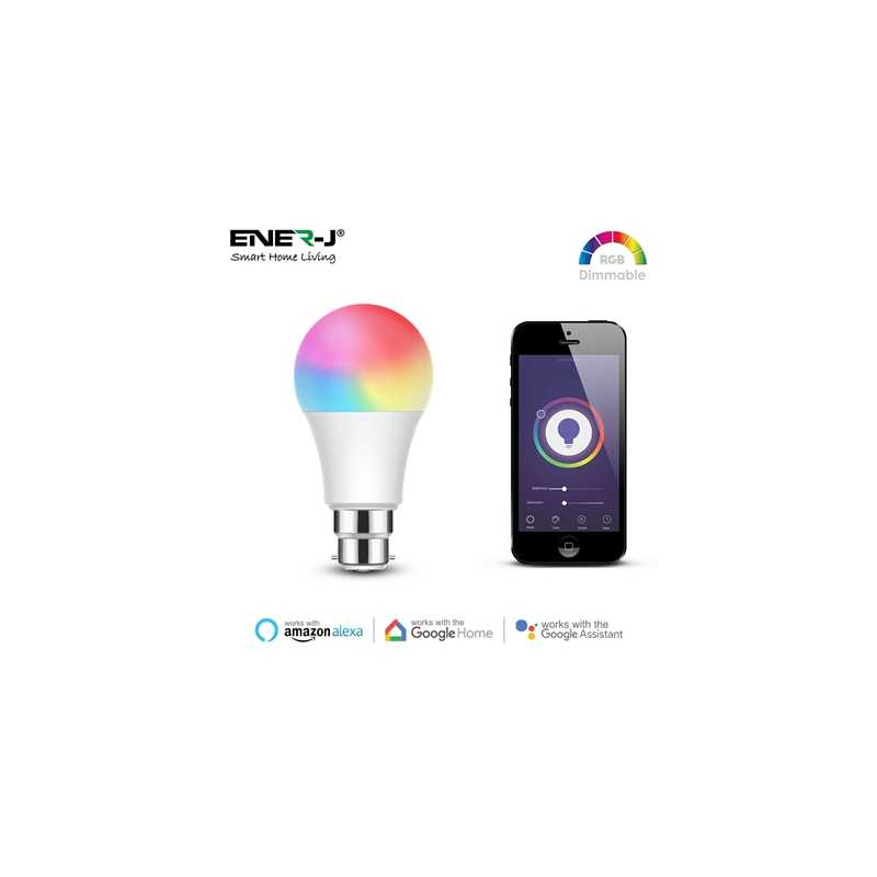 ENER-J Smart WiFi Colour Changing LED Light Bulb 9W