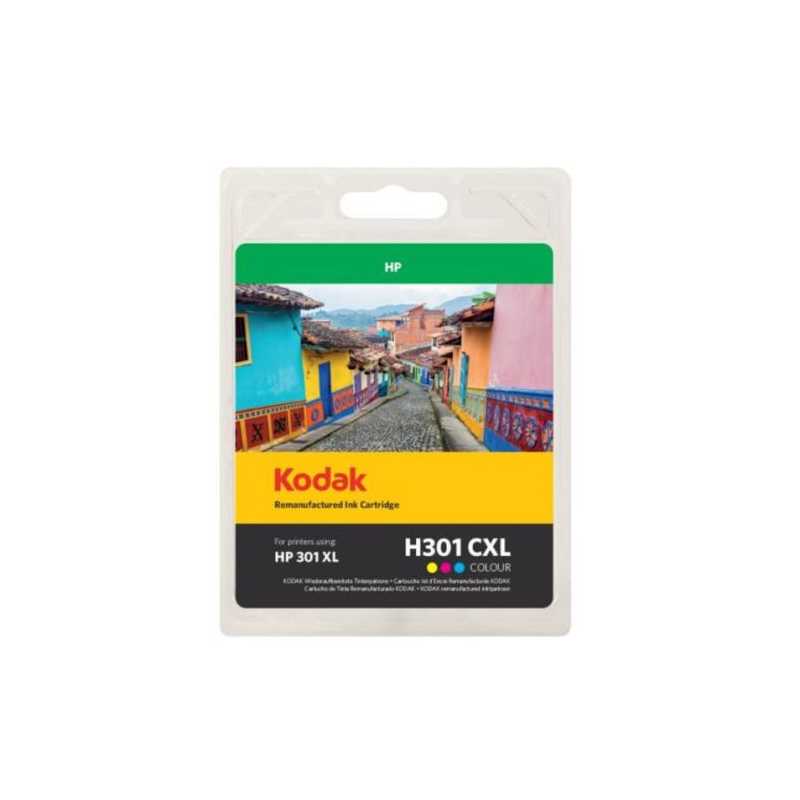 Kodak Remanufactured HP301/CH564EE XL Colour Inkjet Ink, 18ml