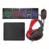 Jedel CP-01 Guardian 4-in-1 Gaming Kit - Backlit RGB Keyboard, 1000 DPI Mouse, 40mm Driver Headset, Mouse Mat