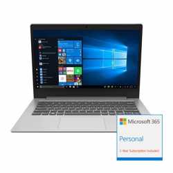Lenovo Ideapad Slim 1-14AST-05 AMD A4-9120e 4GB RAM 64GB eMMC 14 inch Windows 10 S Laptop Platiunum Grey - includes 1 Year Micro
