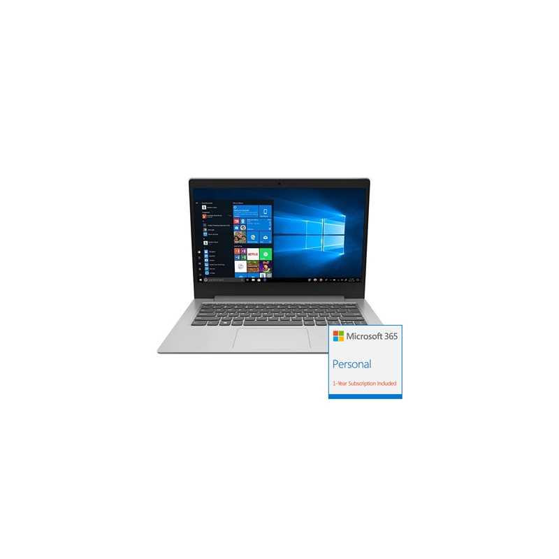Lenovo Ideapad Slim 1-14AST-05 AMD A4-9120e 4GB RAM 64GB eMMC 14 inch Windows 10 S Laptop Platiunum Grey - includes 1 Year Micro