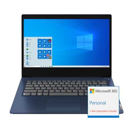 Lenovo Ideapad 3 81WD00EMUK Core i3-1005G1 4GB RAM 128GB SSD 14inch Full HD Windows 10 S Laptop Abyss Blue - Includes 1 Year Mic