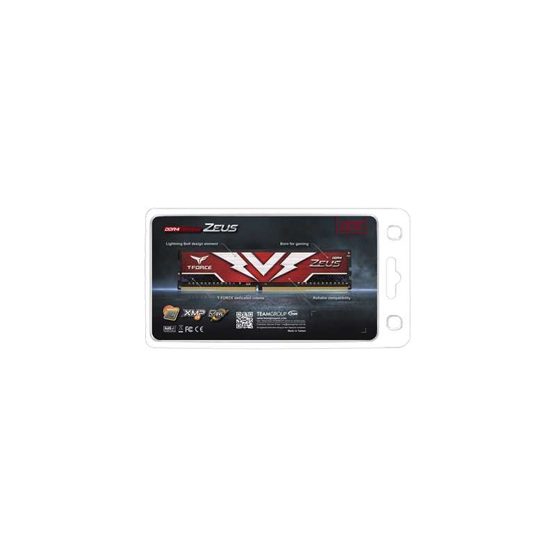 Team T-Force Zeus 16GB Red Heatsink (1 x 16GB) DDR4 2666MHz DIMM System Memory
