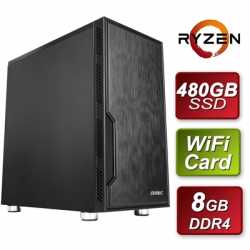 Antec AMD 3400G 3.7GHZ Quad Core 8GB RAM 480GB SSD with Wireless Card - Pre-Built System