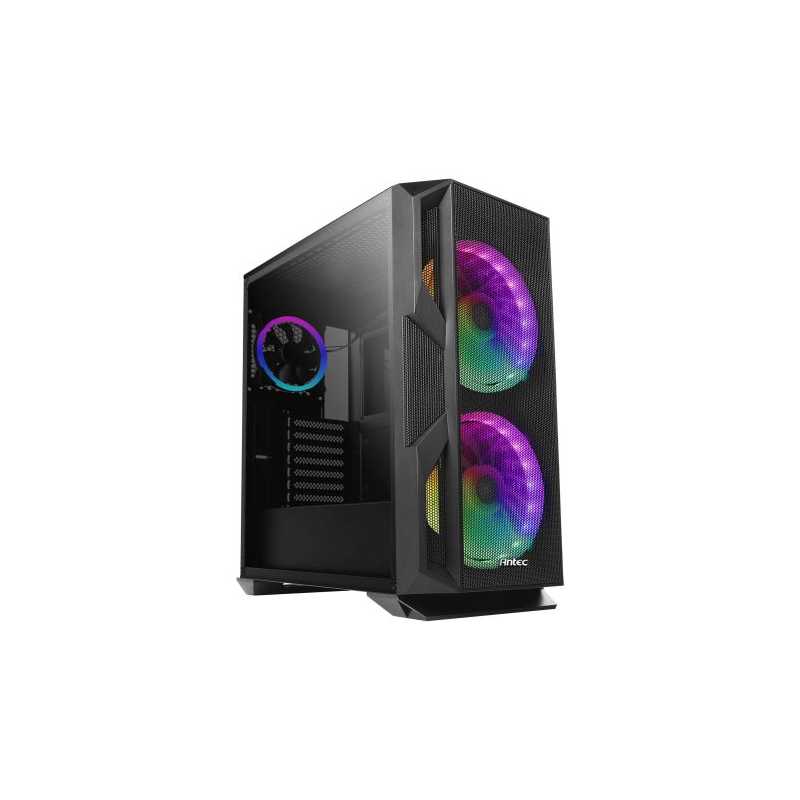 Antec NX800 E-ATX Gaming Case with Tempered Glass Window, No PSU, 3 x ARGB Fans, LED Control Button