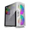 Antec NX800 E-ATX Gaming Case with Tempered Glass Window, No PSU, 3 x ARGB Fans, LED Control Button, White