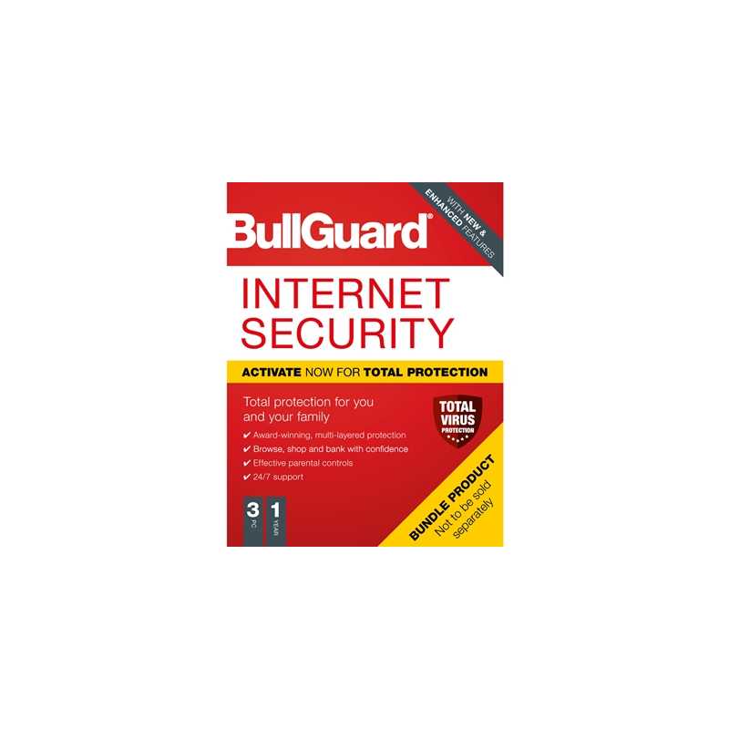 Bullguard Internet Security 2020 1Year/3PC Windows Only Single Soft Box English