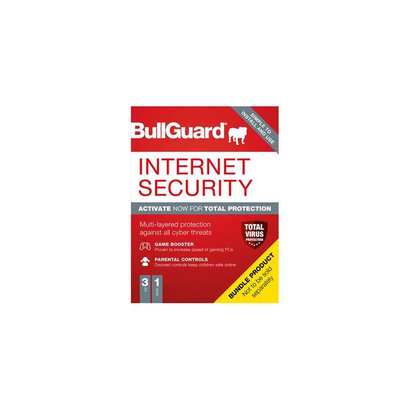 Bullguard Internet Security 2021 1Year/3PC Windows Only 25 pack Soft Box English