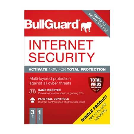 Bullguard Internet Security 2021 1Year/3PC Windows Only 25 pack Soft Box English