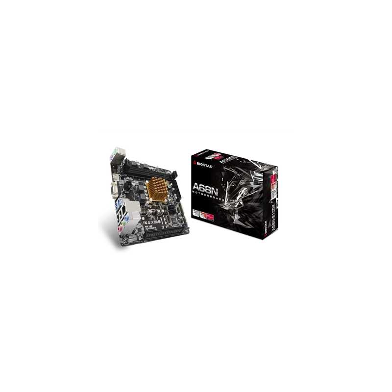 Biostar A68N-2100K AMD Integrated E1-6010 Mini ITX DDR3 VGA/HDMI USB 3.2 Gen1 Motherboard