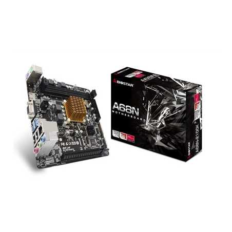 Biostar A68N-2100K AMD Integrated E1-6010 Mini ITX DDR3 VGA/HDMI USB 3.2 Gen1 Motherboard