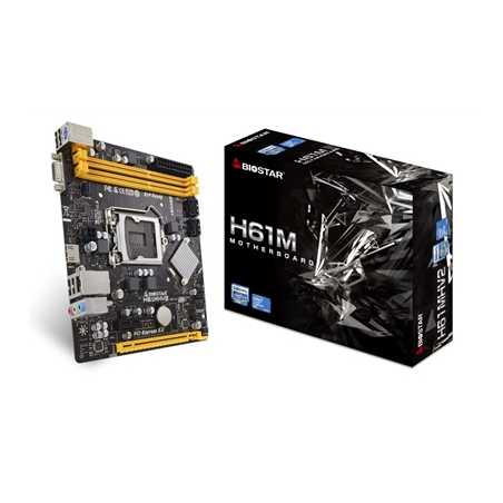 Biostar H61MHV2 Intel Socket 1155 2nd/3rd Gen Micro ATX DDR3 VGA/HDMI USB 2.0 Motherboard