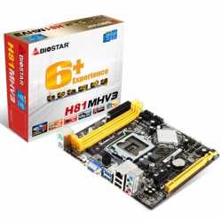 Biostar H81MHV3 Intel Socket 1150 4th Gen Micro ATX VGA/HDMI USB 3.0 Motherboard