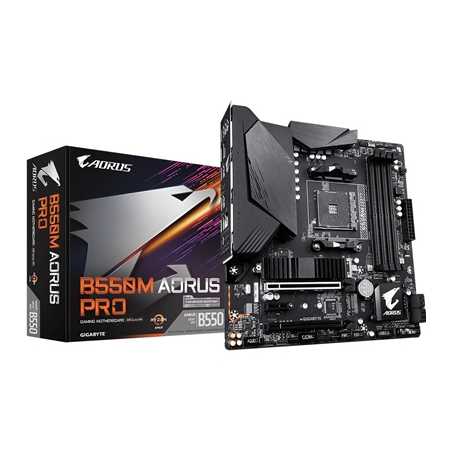 Gigabyte B550M AORUS PRO AMD Socket AM4 Micro ATX DisplayPort/HDMI M.2 USB 3.2 Type C Motherboard