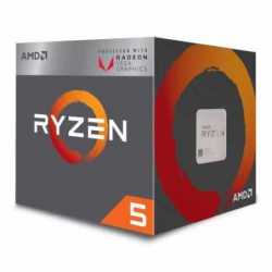 AMD Ryzen 5 2400G CPU with Wraith Cooler, AM4, 3.6GHz, Quad Core, 65W, 6MN Cache, 14nm, 2nd Gen, VEGA 11 Graphics, Raven Ridge