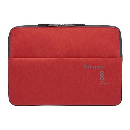Targus 360 Perimeter Travel & Commuter Laptop Sleeve Protector for 13-14" Laptop, Flame Scarlet