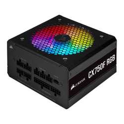 Corsair 750W CX-F RGB Series CX750F PSU, Fully Modular, Rifle Bearing Fan, 80+ Bronze, RGB Fan
