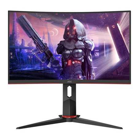 AOC C24G2U/BK 24" 165Hz 1ms VGA / HDMI / Display Port Monitor with Freesync Height Adjustable Curved Monitor