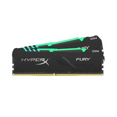 Kingston HyperX Fury RGB 32GB Black Heatsink (2x16GB) DDR4 2666MHz DIMM System Memory