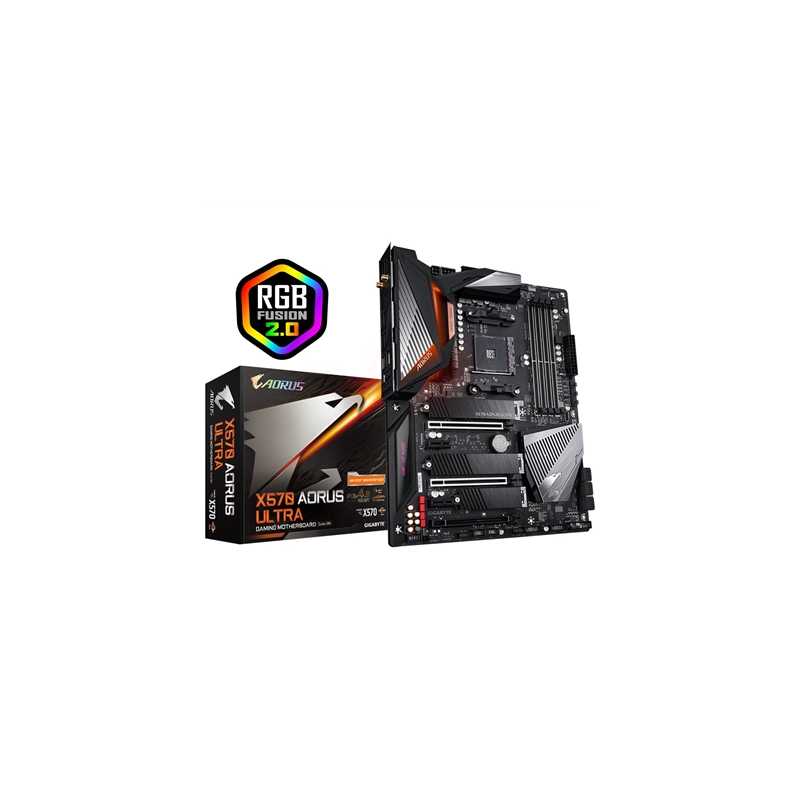 Gigabyte X570 AORUS ULTRA AMD Socket AM4 ATX HDMI DDR4 Dual PCIe 4.0 M.2 USB C WiFi 6 RGB Motherboard