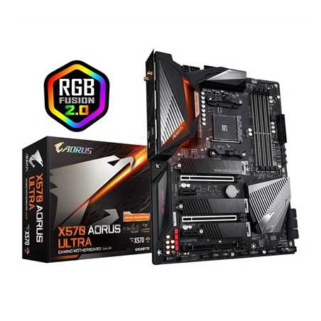 Gigabyte X570 AORUS ULTRA AMD Socket AM4 ATX HDMI DDR4 Dual PCIe 4.0 M.2 USB C WiFi 6 RGB Motherboard