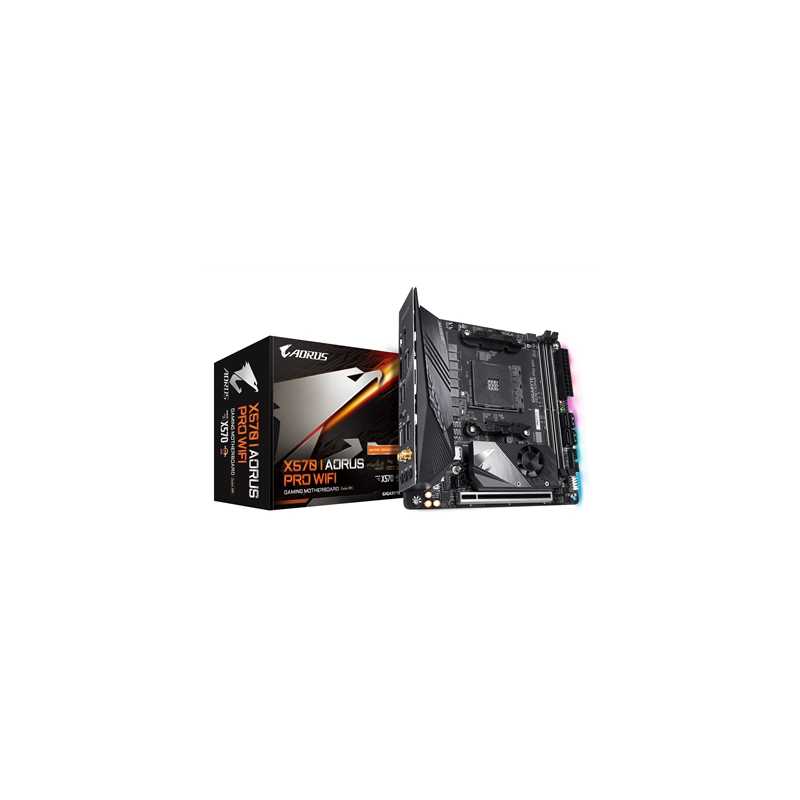 Gigabyte X570 I AORUS PRO WIFI AMD Socket AM4 Mini ITX HDMI/DisplayPort DDR4 Dual PCIe 4.0 M.2 WiFi 6 RGB Motherboard