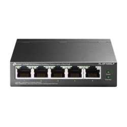 TP-LINK (TL-SF1005LP) 5-Port 10/100 Unmanaged Desktop Switch, 4-Port PoE, Intelligent Power, Steel Case