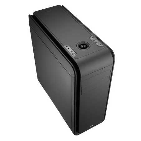 Aerocool DS200 Gaming Case, ATX, No PSU, USB3, Noise Dampening, LCD, Fan Controller, Black