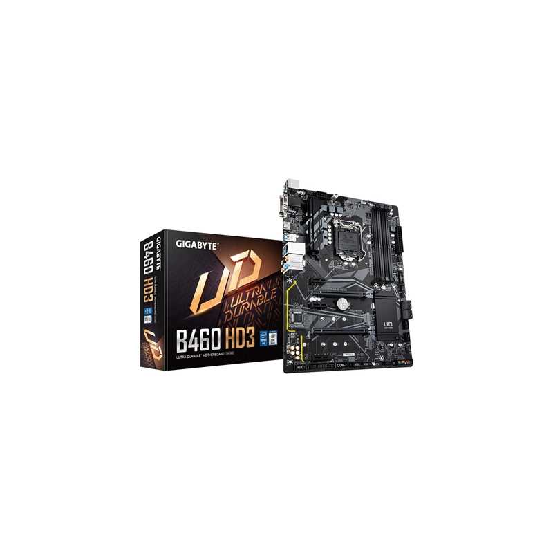 Gigabyte B460 HD3 Intel Socket 1200 HDMI/VGA/DVI-D ATX M.2 USB 3.2 Motherboard