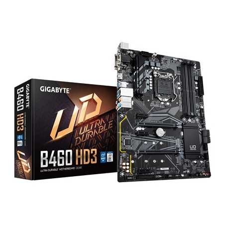 Gigabyte B460 HD3 Intel Socket 1200 HDMI/VGA/DVI-D ATX M.2 USB 3.2 Motherboard