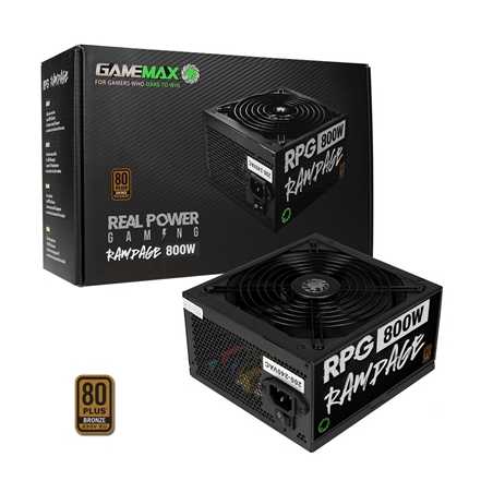 GameMax RPG Rampage 800W 140mm Ultra Silent Fan 80 PLUS Bronze PSU