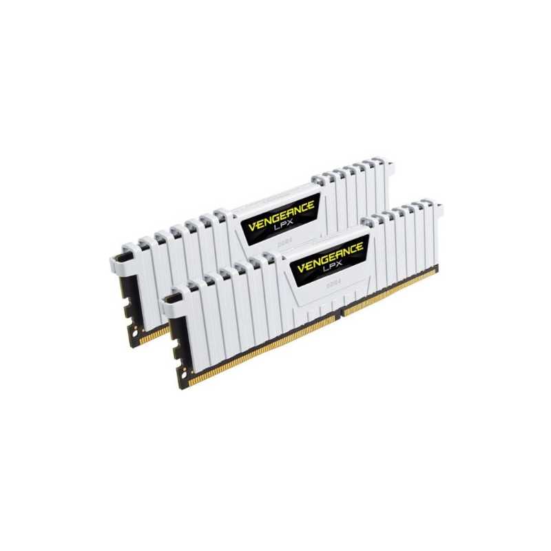 Corsair Vengeance LPX 16GB Kit (2 x 8GB), DDR4, 3000MHz (PC4-24000), CL15, XMP 2.0, DIMM Memory, White