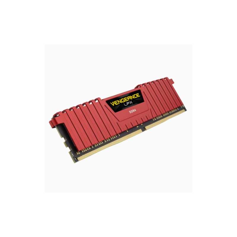 Corsair Vengeance LPX 8GB, DDR4, 2400MHz (PC4-19200), CL16, XMP 2.0, DIMM Memory, Red