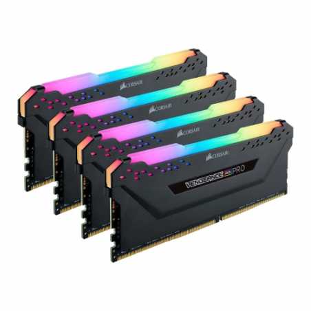 Corsair Vengeance RGB Pro 128GB Memory Kit (4 x 32GB), DDR4, 3600MHz (PC4-28800), CL18, XMP 2.0, Black