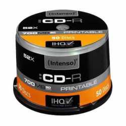 Intenso CD-R, 700MB/80 Minutes, 52x Speed, Printable, Cake Box of 50