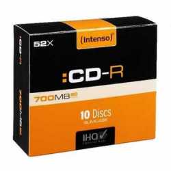 Intenso CD-R, 700MB/80 Minutes, 52x Speed, Slim Case 10 Pack