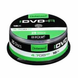 Intenso DVD-R, 4.7GB/120 Minutes, 16x Speed, Single Layer, Cake Box of 25