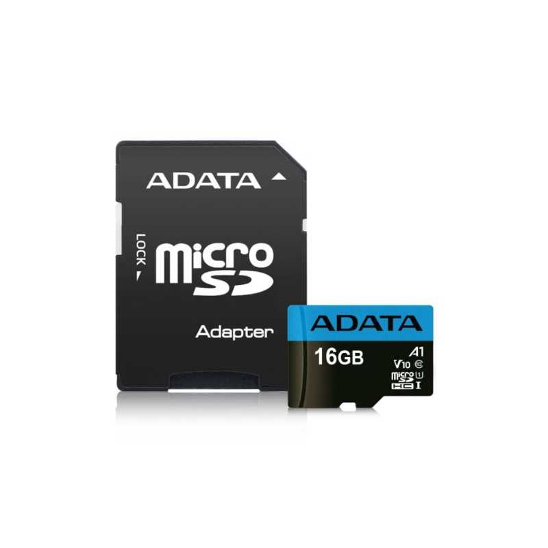 ADATA 16GB Premier Micro SD Card with SD Adapter, UHS-I Class 10 with A1 App Performance