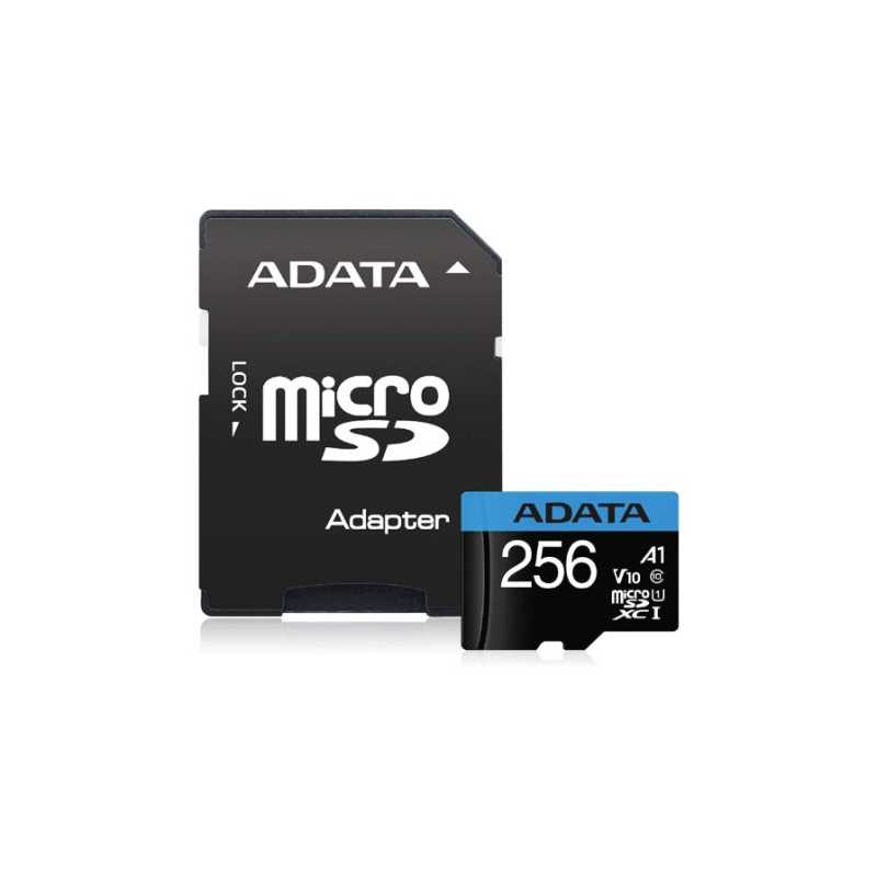 ADATA 256GB Premier Micro SDXC Card with SD Adapter, UHS-I Class 10 with A1 App Performance
