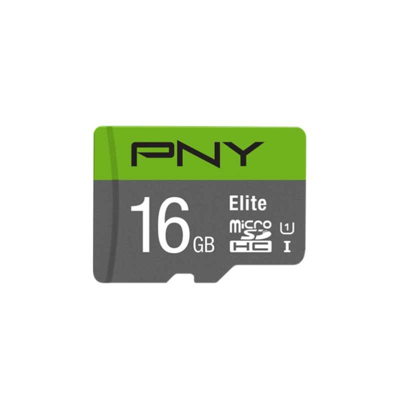 PNY microSDXC Elite 16GB Micro SDXC Card with SD Adapter, UHS-I Class 10