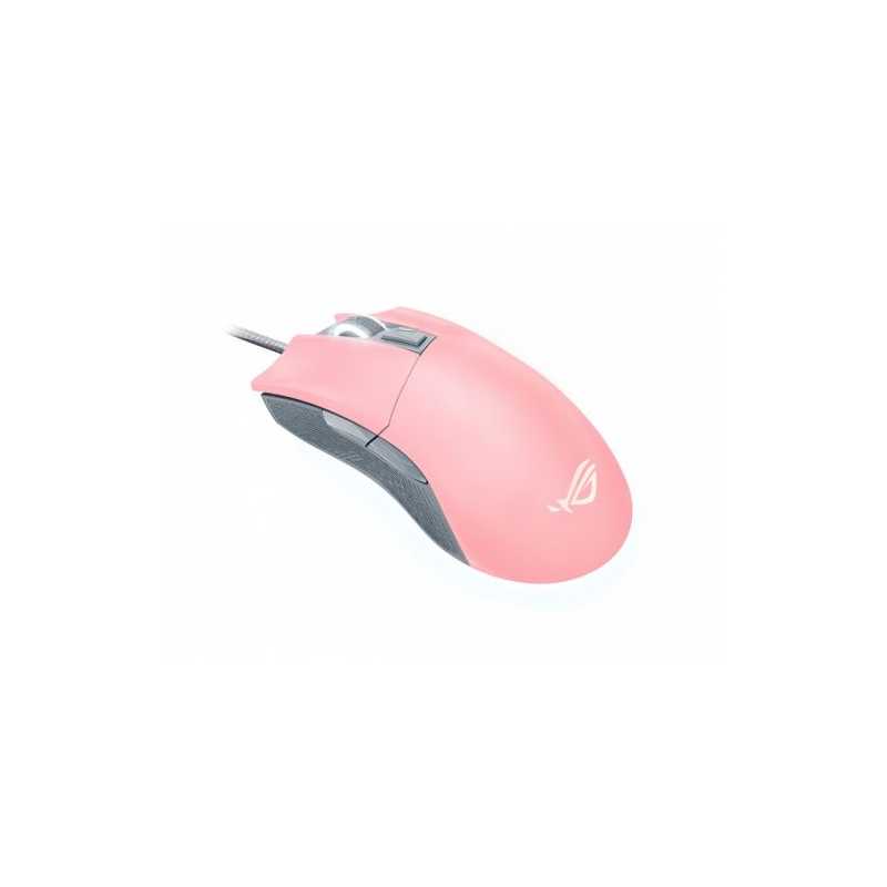 Asus ROG Gladius II Origin PNK LTD Gaming Mouse, 12000 DPI, Omron Switches, RGB Lighting, Retail, Pink