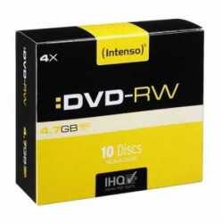 Intenso DVD-RW, Re-writable, 4.7GB/120 Minutes, 4x Speed, Single Layer, Slim Case of 10