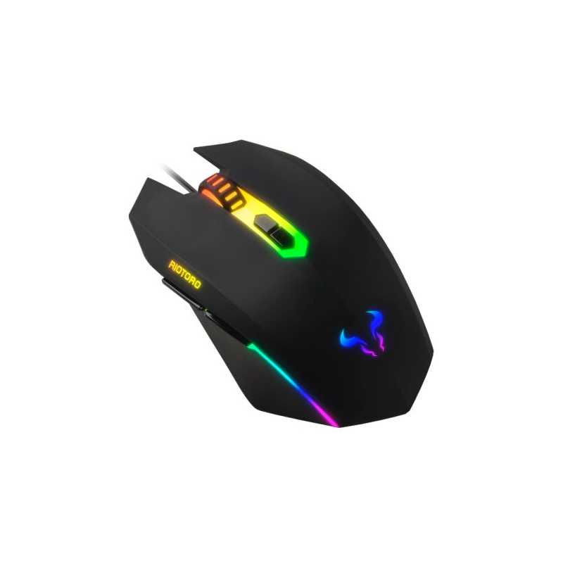 Riotoro URUZ Z5 Classic Wired Optical RGB Gaming Mouse, 4000 DPI, 6 Programmable Buttons