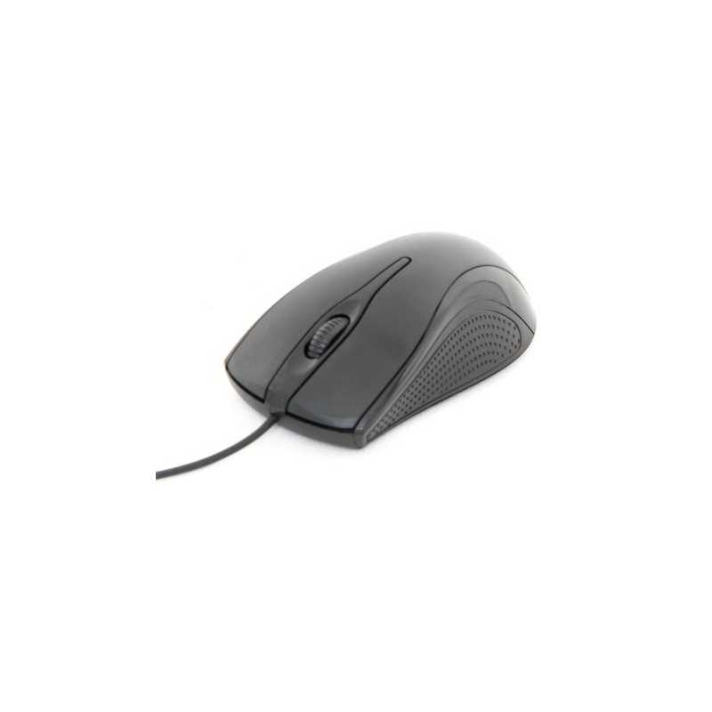 Spire Wired Optical Mouse, USB, 800 DPI, Ergonomic, Ambidextrous, Brown Box